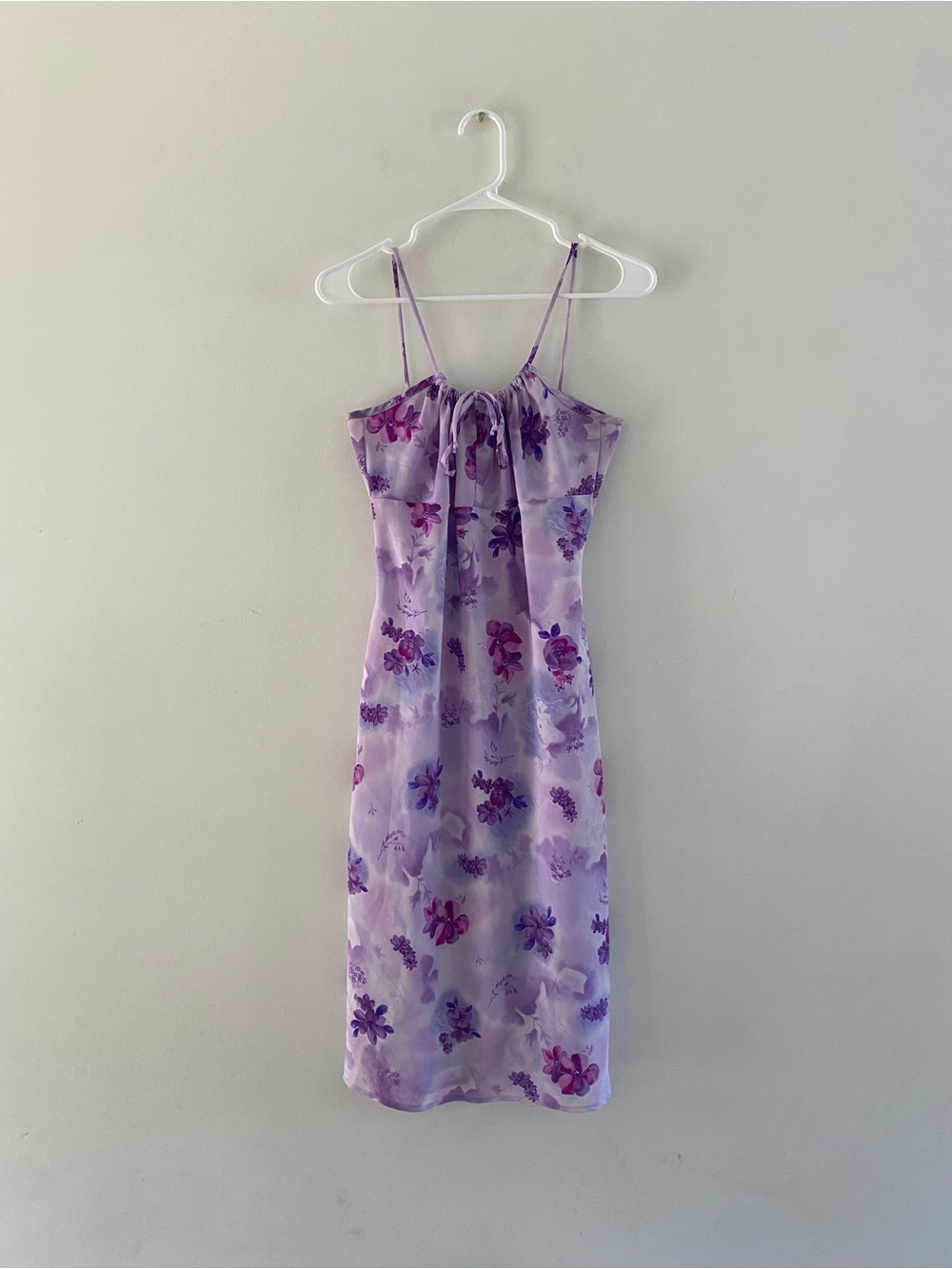 Garage Lavender Floral Midi Slip Dress